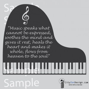 Piano quote Vinyl Wall Art 24 x 20 by CityZenDesign on Etsy, $33.99