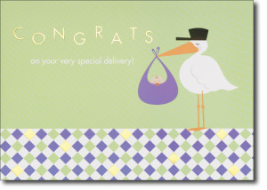 Card Name: Stork Delivery Baby Congratulations