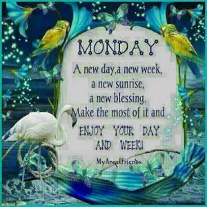 monday a new day a new week a new sunrise a new blessing make the most ...