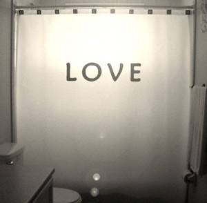 Love Shower Curtain Inspirational Quote Bathroom Decor Kids Bath ...