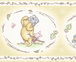 Classic Winnie The Pooh And Piglet Quote Pooh/piglet beige wallpaper