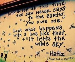 hafiz love for the sun