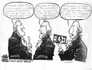 National Bank Political Cartoon