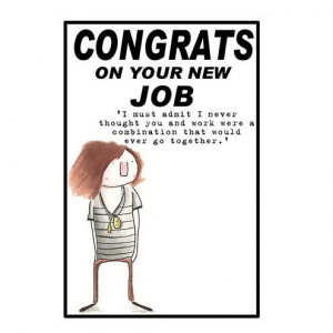 New Job Card Congrats...