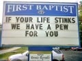 Funny Church Sign - Baptist Church