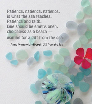 Of Love & Sea Glass patience quote