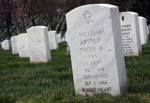 The grave of William Arthur Smith Jr. at Arlington National Cemetery ...