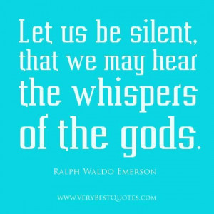 Ralph waldo emerson quotes about silence