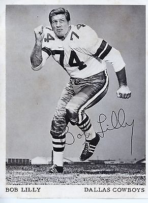 Autographed Bob Lilly Dallas Cowboy issued 3x5 photo Just an amazing