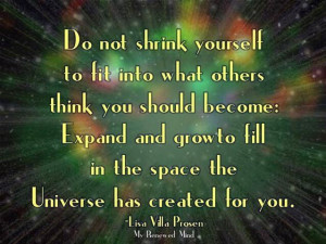 Never shrink! #quote