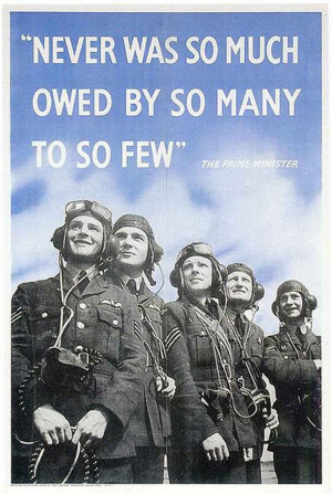 Battle of Britain poster with Churchill's 'the few'