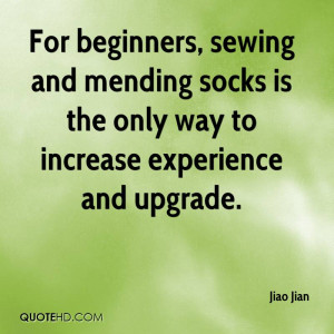 For beginners, sewing and mending socks is the only way to increase ...