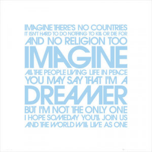 John Lennon: Imagine Lyrics Poster - 2009