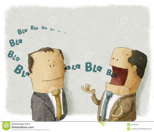 Illustration of Boss talking with employee.