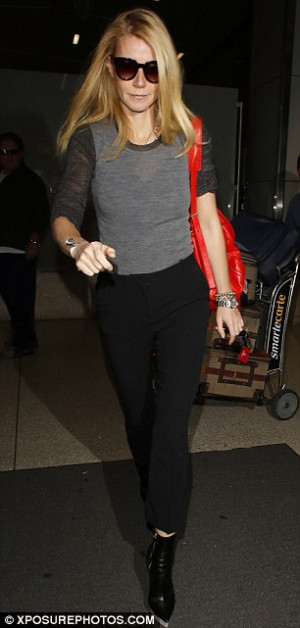 Gwyneth was seen arriving at LAX airport in Los Angeles on Tuesday as ...