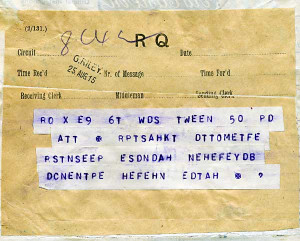 Detail from a coded telegram sent by Ashmead-Bartlett (In the ...