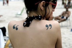 beach, girl, quotes, sunglasses, tattoo
