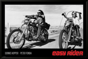 Easy Rider - Dennis Hopper & Peter Fonda on Motorcycles Lamina Framed ...