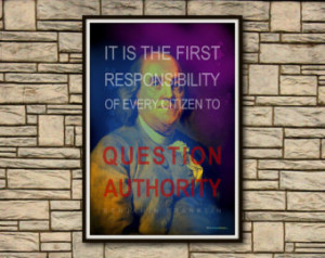 Question Authority — Benjamin Franklin Quote | 13 x 19 in ...