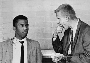 Freedom Riders John Lewis and James Zwerg after being attacked and ...