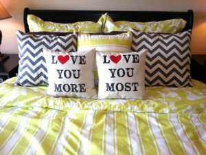 home decor - cute anniversary pillows www.thepinningmama.com