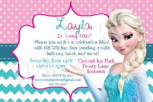 Disney Frozen Printable Birthday Party Invitation Invite: polka dot ...