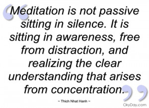 meditation is not passive sitting in