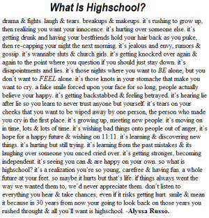 High School Quotes Tumblr High School Drama Quotes