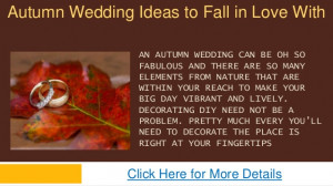 Autumn wedding ideas to fall in love with