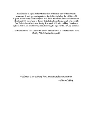 ... Greeting Card with topo map - inside showing quote by Edward Abbey