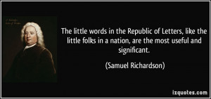 The little words in the Republic of Letters, like the little folks in ...