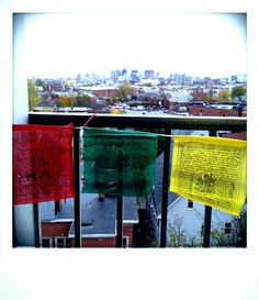 Tibetan prayer flags (bought in Barcelona) flying on my balcony in ...