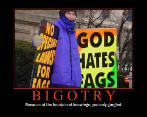 duh bigoted exclusive ideology bigots group people