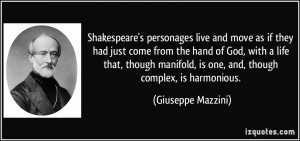 Shakespeare's personages live and move as if they had just come from ...