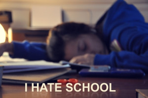 asleep, hate, math, school, tired