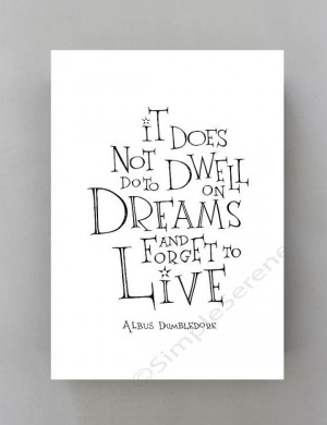 Dumbledore quote - Harry Potter poster 