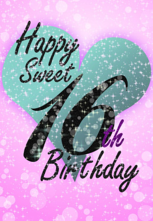 Free #Printable Sweet 16 #Birthday Greeting Card