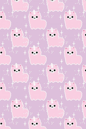 Pastel Kawaii Alpaca Pastel iPhone Wallpaper