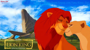 The Lion King Simba Nala Love at Pride Rock HD wallpaper