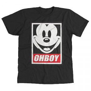 OHBOY MICKEY MOUSE FUNNY OBEY PARODY COOL DOPE MENS T SHIRT S M L