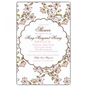 Cherry Blossom Bridal Shower Invitations PaperStyle