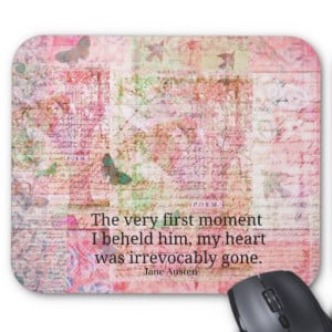 Jane Austen Love Romance quote text ART Mousepad