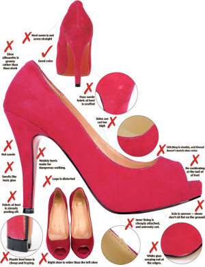 Oh by the way, the Louboutin on the left is the REAL red bottom!