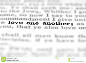 New Testament Scripture Quote Love One Another Stock Photo - Image ...