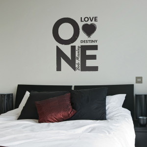 One Love Bob Marley Quote Wall Stickers by The Binary Box at Bouf.com