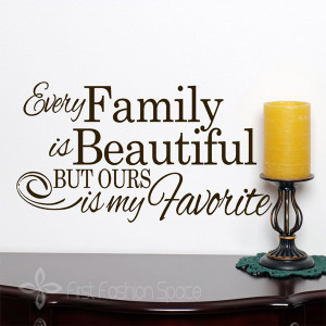 ... My Favorite Words Wall Decal Sticker, Beautiful Family Quotes 62x36CM