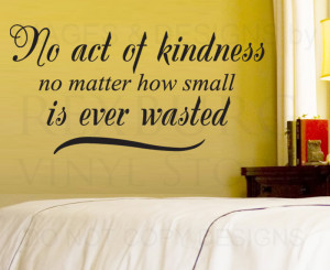 Wall-Decal-Sticker-Quote-Vinyl-Decorative-Kindness-Charity-is-Never ...