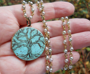 Mini Engraved Tree of Life I am enough quote locket Locket original ...