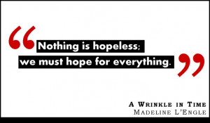 Wrinkle in Time, Madeline L'Engle.