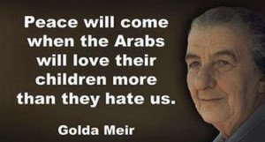 Golda Meir with her famous quote on ‘When Peace Will Come’ SO IN ...